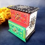 Wooden Jewelry Box with 2 Drawers
