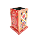 Handcrafted Wooden Pen Holder with Traditional Hand Painting - Image 8