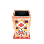 Handcrafted Wooden Pen Holder with Traditional Hand Painting - Image 10