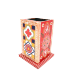 Handcrafted Wooden Pen Holder with Traditional Hand Painting - Image 11