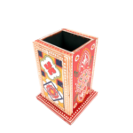 Handcrafted Wooden Pen Holder with Traditional Hand Painting - Image 12