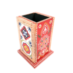Handcrafted Wooden Pen Holder with Traditional Hand Painting - Image 7