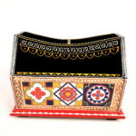 Wooden Remote Control Holder – Hand-Painted Decorative Organizer for Table - Image 4