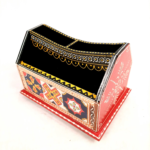 Wooden Remote Control Holder – Hand-Painted Decorative Organizer for Table - Image 2