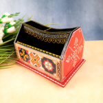 Wooden Remote Control Holder – Hand-Painted Decorative Organizer for Table - Image 3