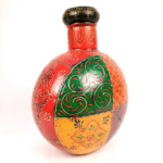 Multicolor Decorative Vase – Traditional Hand-Painted Wooden Flower Vase for Home Décor - Image 9