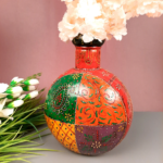 Multicolor Decorative Vase – Traditional Hand-Painted Wooden Flower Vase for Home Décor - Image 6