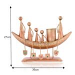 Metal Showpiece with Tea Light Holder – Decorative Tabletop Home Décor - Image 3