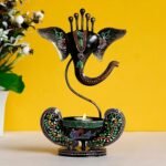 Lord Ganesha Metal Tealight Candle Holder
