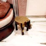 Wooden Elephant Stool / Side Table – Decorative Animal Shape