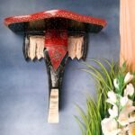 Handcrafted Elephant Head Wall Shelf (Metal Wall Decor)