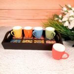 Rectangular Tea & Coffee Serving Tray with Handles - Image 8