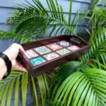 Rectangular Tea & Coffee Serving Tray with Handles - Image 17