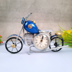 Vintage Motorcycle Desk Clock – Handcrafted Metal Bike Table Clock Decorative Showpiece