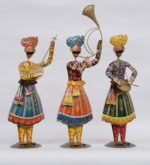 Rajasthani Metal Musician Showpiece Set of 3 - Image 2