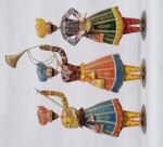 Rajasthani Metal Musician Showpiece Set of 3 - Image 4
