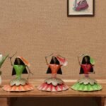 Handcrafted Metal Tribal Lady Dancing Showpiece Set