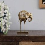 Antique Finish Decorative Elephant Figurine