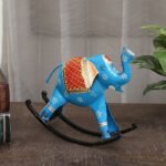 Handcrafted Metal Rocking Elephant Showpiece