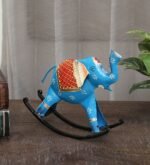 Handcrafted Metal Rocking Elephant Showpiece