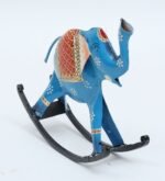 Handcrafted Metal Rocking Elephant Showpiece - Image 4