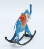 Handcrafted Metal Rocking Elephant Showpiece - Image 5