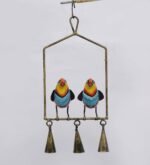 Colorful Twin Bird Hanging Bell Wind Chime - Image 2