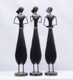 Metal Tribal Musician Showpiece Set of 3 – Traditional Folk Art Decorative Figurines - Image 3