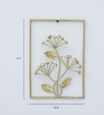 Golden Floral Metal Wall Art Frame - Image 3