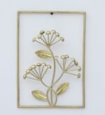Golden Floral Metal Wall Art Frame