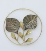 Golden Leaf Metal Wall Art Ring Frame
