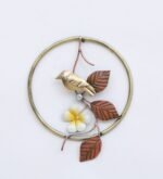 Bird & Flower Metal Wall Art Ring - Image 3