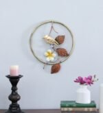 Bird & Flower Metal Wall Art Ring
