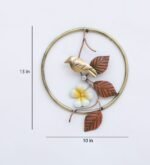 Bird & Flower Metal Wall Art Ring - Image 4