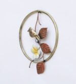 Bird & Flower Metal Wall Art Ring - Image 2