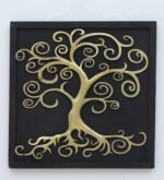 Golden Tree Metal Wall Art Frame - Image 3