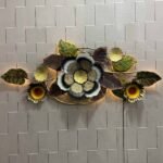 LED Floral Metal Wall Art – Decorative Flower & Leaf Wall Hanging
