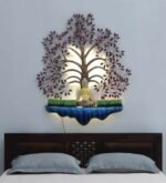 LED Buddha Tree Wall Art with Shelf