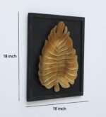 Golden Leaf Metal Wall Art Frame - Image 2