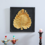 Golden Leaf Metal Wall Art Frame