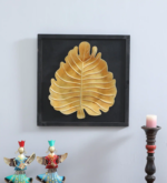 Golden Leaf Metal Wall Art Frame