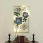 LED Floral Metal Wall Art Panel
