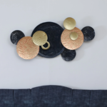 Modern Abstract Metal Wall Art – Geometric Circle Design Decorative Wall Hanging