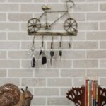 Vintage Bicycle Metal Key Holder – Decorative Wall Mounted Key Rack with Hooks