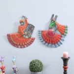 Rajasthani Folk Dance Couple Metal Wall Art