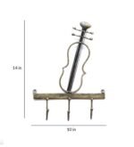 Decorative Wall Mounted Key Rack with 4 Hooks - Image 3