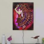 LED Dancing Lady Wall Art – Modern Metal Decorative Wall Hanging