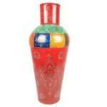 Traditional Hand-Painted Floor Vase for Home Decor - Image 2