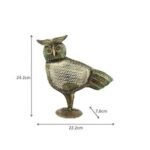 Handcrafted Metal Owl Showpiece – Vintage Decorative Owl Figurine - Image 2
