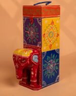 Handcrafted Wooden Elephant Tissue Paper Holder - Image 5